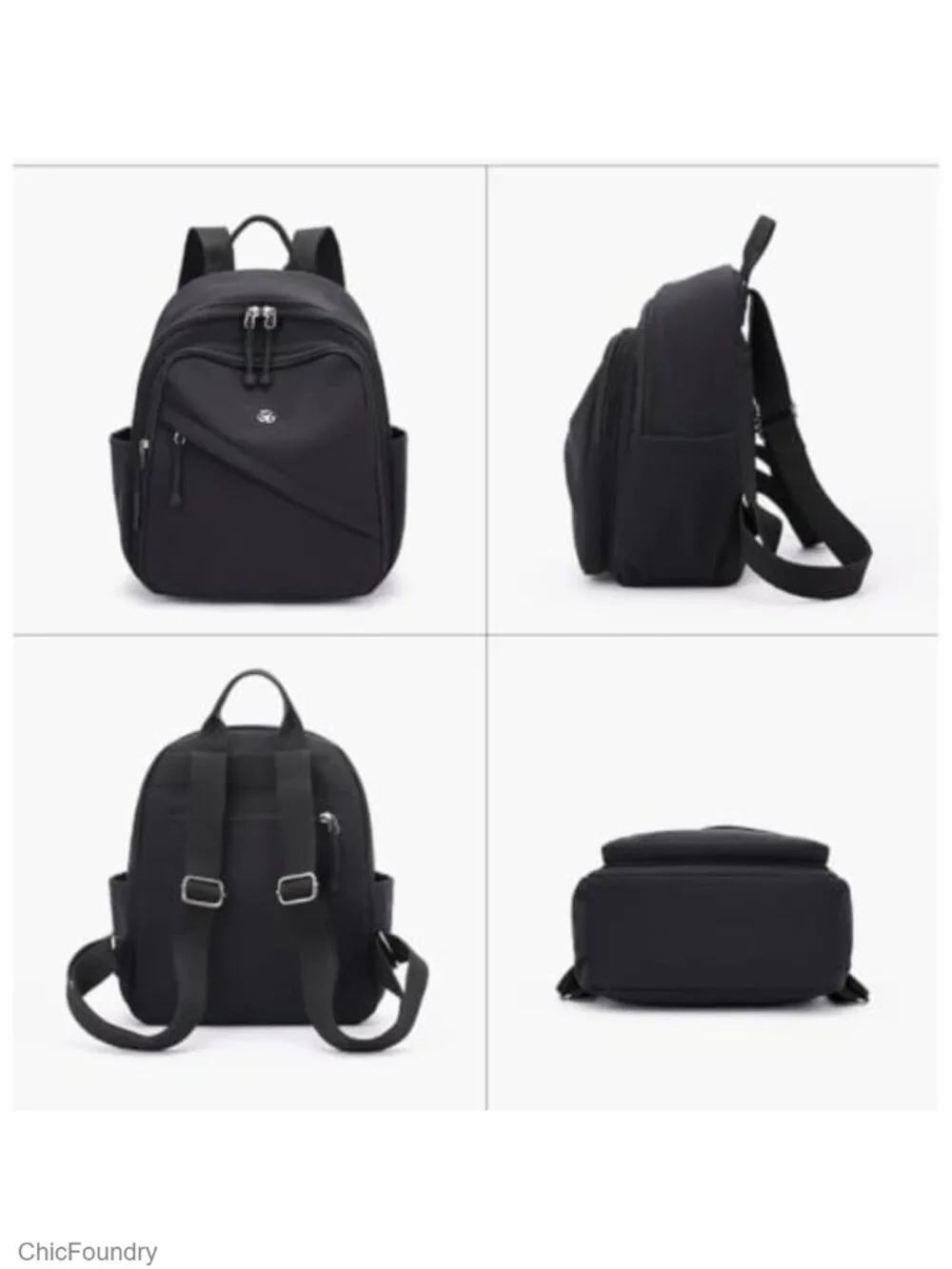 Nylon Mini Backpack Purse for Women - Small Daypack with Multiple Pockets